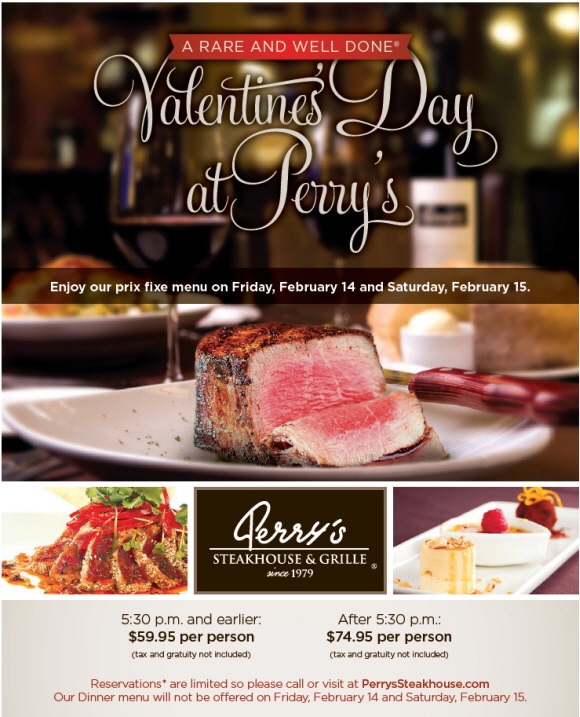 Dining out with Rob Balon Perry’s Steakhouse & Grille Valentine’s Day